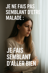 Femme atteinte de fibromyalgie qui semble bien mais cache une douleur invisible